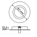 recessed mounting frame BRUSH TWO incl. GU5.3 socket, IP20, adjustable, brushed aluminium
