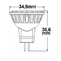 ISOLED LED reflektorpære MR11 G4 2W 120lm 3000K 120° CRI 80-89 