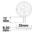 ISOLED Pin based LED board 21SMD, lateral pin, 12V AC / DC, G4, 3W 3000K 310lm 120°, not dimmable