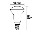ISOLED LED spot R50, E14, 5W 2700K 490lm 156cd 180°, not dimmable, white / frosted