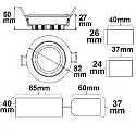 Indbygningslampe IP40, hvid dæmpbar 8W 650lm 2700K 120° 120° CRI 80-89