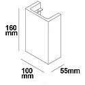 ISOLED wall luminaire IP20, white 