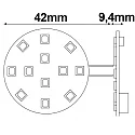ISOLED Pin based LED board 12SMD, lateral pin, 12V AC / DC, G4, 2W 4000K 240lm 120°, not dimmable