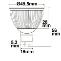 ISOLED Reflektorpære MR16 GU5,3 6,4W 540lm 2700K 120° CRI 80-89 