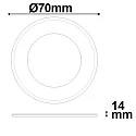 ISOLED Armatur til brug under kabinettet Slim MiniAMP IP20, sølv dæmpbar 3W 160lm 2800K 120° 120° CRI >80