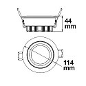 ISOLED Indbygningslampe svingbar, dæmpbar IP20, hvid dæmpbar 15,1W 1300lm 4000K 45° 45° CRI 80-89
