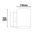 ISOLED Outdoor wall luminaire Up&Down, IP54, round, 1x / 2x GX53, excl. lamps, aluminium / glass, anthracite