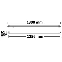 ISOLED lineært lampe IP65, hvid  36W 3760lm 4000K CRI 80-89 129.6cm