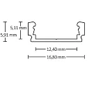 LED surface mount profile SURF12 FLAT, aluminium