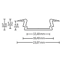 ISOLED overflade- / indbygningsprofil DIVE12, aluminium anodiseret