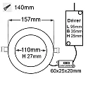ISOLED Downlight flad IP20, hvid dæmpbar