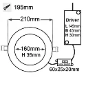 ISOLED Downlight flad IP20, hvid dæmpbar