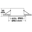 ISOLED Monteringsramme SYS-68 GU10 IP65, sort, sølvgrå