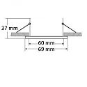 Monteringsramme rund, aluminium
