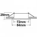 ISOLED recessed mounting frame for GU10 / MR16, IP20, excl. socket, excl. lamps, aluminium, round, Ø 8.4cm