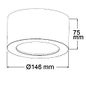 ISOLED overflade lampe LUNA indirekte IP20, hvid 