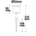 ISOLED Outdoor surface spot, IP65, GU10, excl. lamps, rotatable and swivelling, incl. Earth spike + cable, black