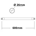 ISOLED LED rør T8 NANO+ G13 9W 1200lm 3000K 300° CRI 80 