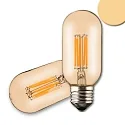 LED tube shape filament T45 Vintage Line, E27, 8W 2200K 600lm 360°, dimmable, clear amber glass
