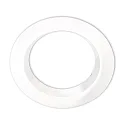 Round aluminium cover for recessed spot Sys-90, set back, white