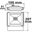 ISOLED Projektørlys IP65, sort, hvid 