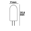 ISOLED Pin based LED lamp 48SMD, IP62, sealed, G4, 12V AC / DC, 2W 4000K 150lm 360°, not dimmable