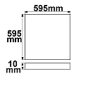 ISOLED LED panel Professional Line 600 UGR<19 8H, IP40, 36W 4000K 4500lm 120°, white RAL 9016, push/DALI dimmable