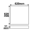 ISOLED LED panel Professional Line 625 UGR<19 8H, IP40, 36W 4000K 4500lm 120°, white RAL 9016, push/DALI dimmable