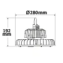 ISOLED LED hall lighting spot FL, ball impact resistant, IP65, 200W 28000lm, DALI dimmable, 4000K 120°
