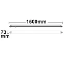 ISOLED Linear LED luminaire PROFESSIONAL, IP66 IK10, 150cm, 60W 4000K 7500lm 120°, impact resistant, Quick mount