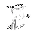 ISOLED Projektørlys PRISMATIC svingbar, drejelig IP65, antracit 