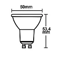 ISOLED LED spot, IP52, GU10, 3W 3000K 260lm 270°, not dimmable, casing opal translucent