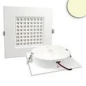 LED downlight PRISM, UGR<19, suitable for offices, IP54, angular, 22.8 x 22.8cm, fixed optics, dimmable, 25W 3000K 2870lm 90°
