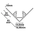 Fliseprofil, aluminium