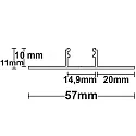 Fliseprofil, aluminium