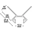 Fliseprofil, aluminium
