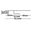 ISOLED LED drywall profile SHADOW GAP 40, anodized aluminium, 200cm