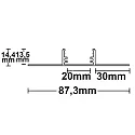 ISOLED Gipsvæg profil T-Profil 20, aluminium