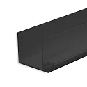 LED drywall profile SHADOW GAP 8, for attaching onto plasterboards, anodized aluminium, 200cm, black anodized RAL 9005