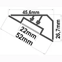 ISOLED LED corner profile CORNER22, anodized aluminium, 200cm