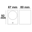 ISOLED Outdoor wall luminaire Down, IP54, angular, 1x GU10, excl. lamps, aluminium, sand black