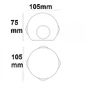 Væglampe up / down IP54, sort 