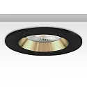 recessed mounting frame Kombi round for GU10 / MR16 Spots, IP20, fixed, excl. socket, aluminium, black / black-gold