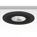 recessed mounting frame Kombi round for GU10 / MR16 Spots, IP20, fixed, excl. socket, aluminium, black / black