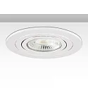 recessed mounting frame Kombi round for GU10 / MR16 Spots, IP20, fixed, excl. socket, aluminium, white / white-aluminium