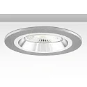 recessed mounting frame Kombi round for GU10 / MR16 Spots, IP20, fixed, excl. socket, aluminium