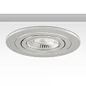recessed mounting frame Kombi round for GU10 / MR16 Spots, IP20, fixed, excl. socket, aluminium