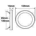 LED ceiling luminaire Slim Flex, IP44, 6W, ColorSwitch 3000|3500|4000K 510lm 120°, variable opening, white