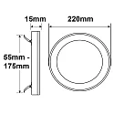 ISOLED overflade- / indbygningslampe Slim Flex IP44, hvid 