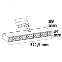 ISOLED 3-faset spot GRID 12 UGR < 19, omskiftelig, kardanisk drejning IP20, hvid 